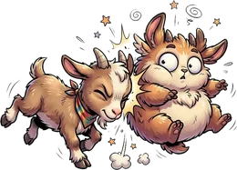 Little goat (not unlocked yet) : Pet that fights by your side: 35 HP, 5 damage. Rank 1/3. Little goat
