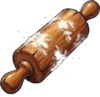 Giant rolling pin (not unlocked yet) : Heavy weapon, 14 damage, can stun the opponent. Giant rolling pin